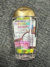 3 Bottles OGX Coconut Miracle Oil Hair Treatment Damage Remedy 3.3oz Each