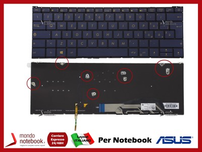 Tastiera ITALIANA compatibile con Asus 0KN0-J71IT01 0KN0-J71IT02 0KN0