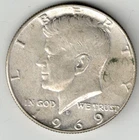 1969-D Kennedy 40% Silver Half Dollar