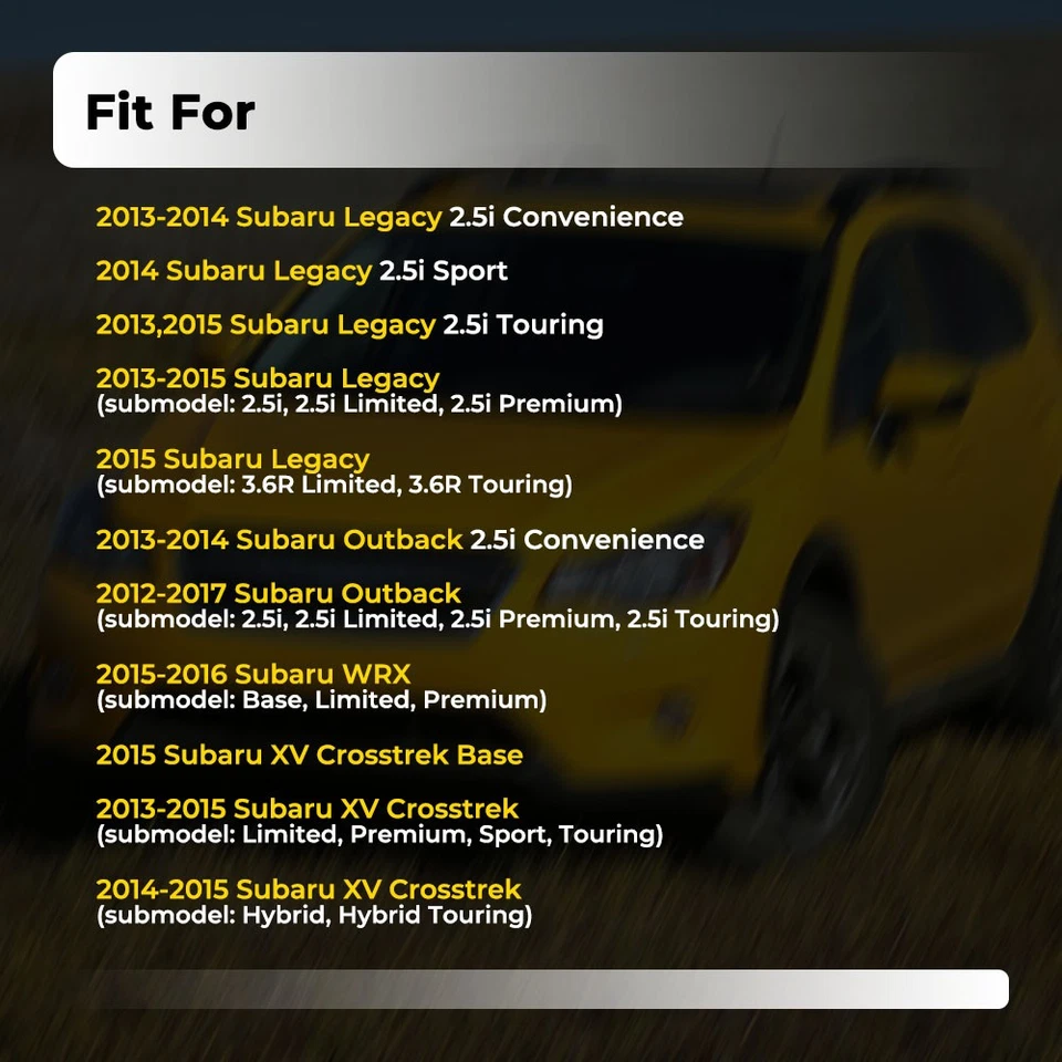 Sensor de árbol de levas de posición 2 piezas 2012-17 para Subaru Outback 2013-16 Scion FR-S Base Foto 3 de 4