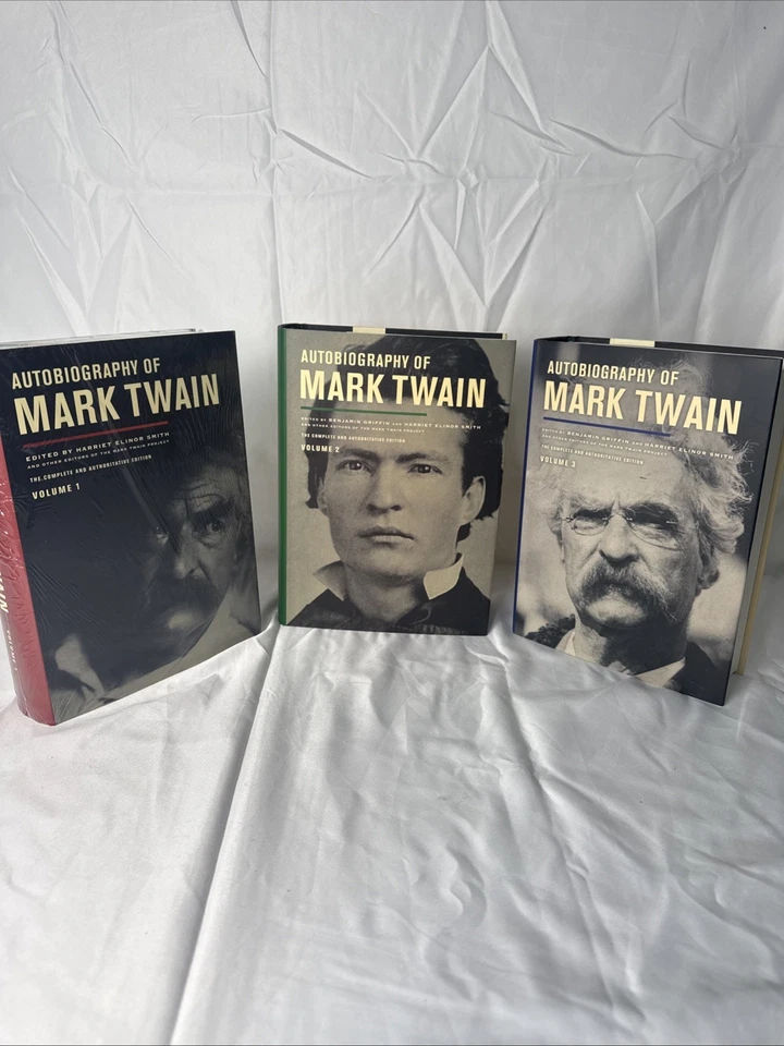 Autobiography of Mark Twain Complete & Authoritative Edition - 3 Vols Set HBDJ Foto 3 de 4