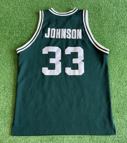 Michigan State Spartans Basketball Jersey Magic Johnson Legends Tag Size M Green - Picture 5 of 7