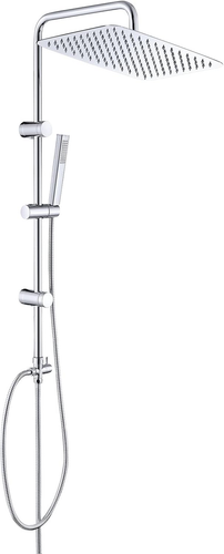 Asta Doccia Nera 70 Cm Colonna Doccia INOX a Parete Con Doccetta a 3 Getti, Staf - Foto 2 di 13