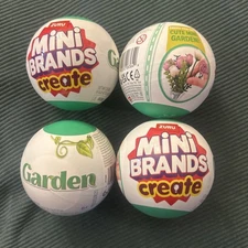 Zuru Mini Brands CREATE Garden  Bundle LOT of 4 Balls Brand New