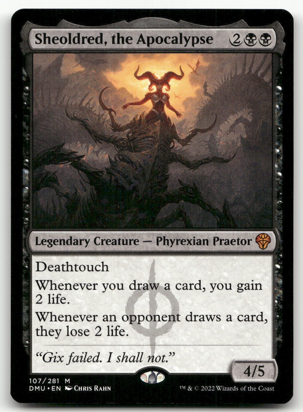 Sheoldred, the Apocalypse #107 (NM) Dominaria United DMU Magic MTG