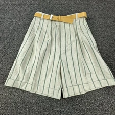 Vintage Gitano Shorts Womens 12 High Waist Pleated Belted 90s