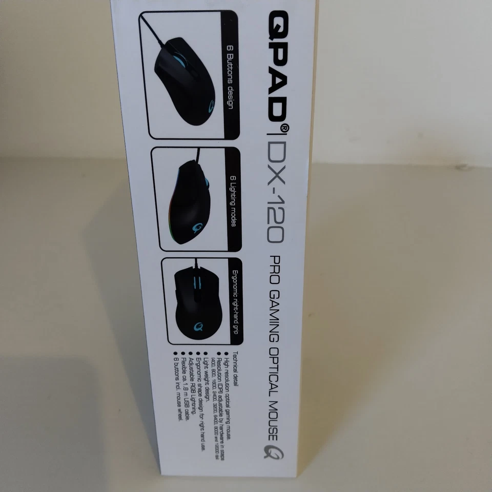 QPAD DX-120 - 12.000 dpi FPS Gaming Mouse 6 but, RGB multi-effect LED Sealed Box - Image 2 of 4