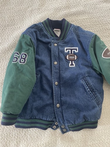 Disney Tiger Variety Football Toddler Denim Jacket Football Tiger Patches - Picture 2 of 5