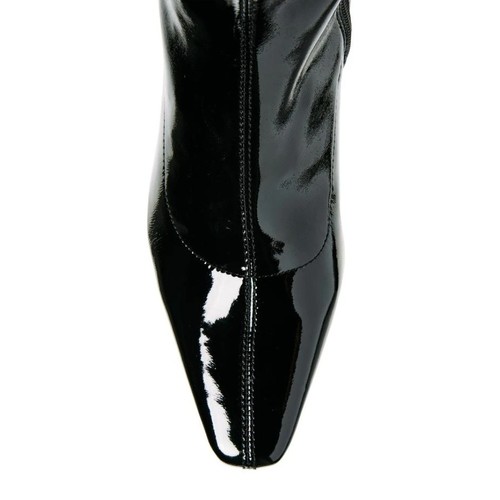 Botas por encima de la rodilla abund talla 9 negras brillantes elásticas tacón de gatito carmy - Imagen 5 de 15