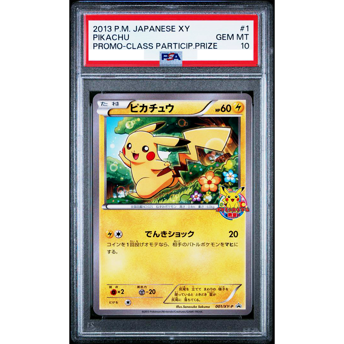 PSA 10 Pikachu Raichu 001/ XY-P 002/XY-P Sequential Set