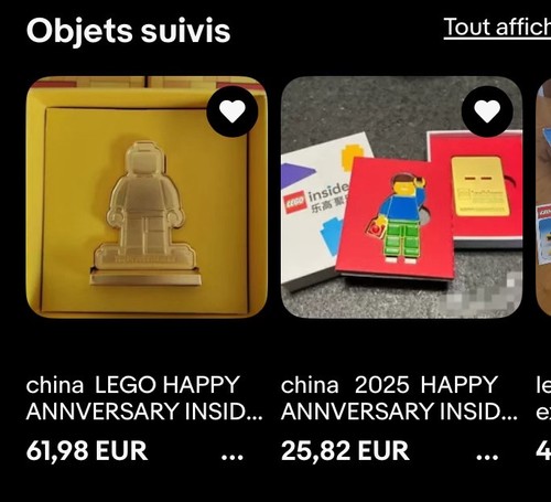 China Lego Jubiläum Insider Statuette Medaille Standbrett VON 2