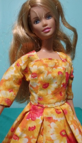 Yellow & Red Floral Dress for 11" teen fashion & BJD dolls TSY78 - Picture 3 of 7