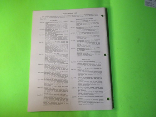 ESPECIFICACIÓN API PARA TUBERÍA DE CARCASA DE ALTA RESISTENCIA Y FOLLETO DE PERFORACIÓN PERFORACIÓN PETROLERA - Imagen 3 de 3