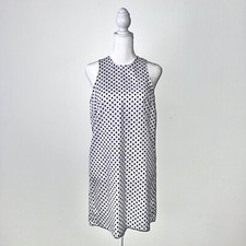 Pocka dot black & white dress knee length summer sleeveless