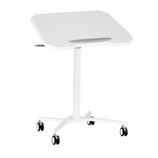 Techni Mobili Sit-to-Stand Rolling Laptop Holder Cart with Tiltable Tabletop