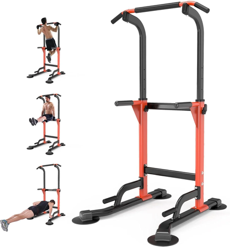 Power Tower Dip Station Pull Up Bar Workout Stand Chin Up Push Up 330LBS Capacit