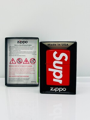 Supreme Zippoライター Made in USA Supreme Logo Zippo Lighter SS22 2022 Red Brand New Deadstock