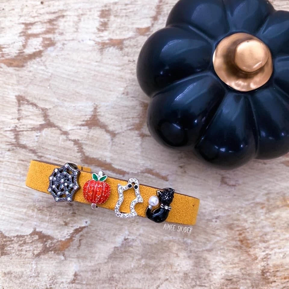 ¡SOLO UNO! Keep Collective pavé de plata ¡CALABAZA, FANTASMA, GATO NEGRO, WEB conjunto de dijes!! Foto 3 de 4