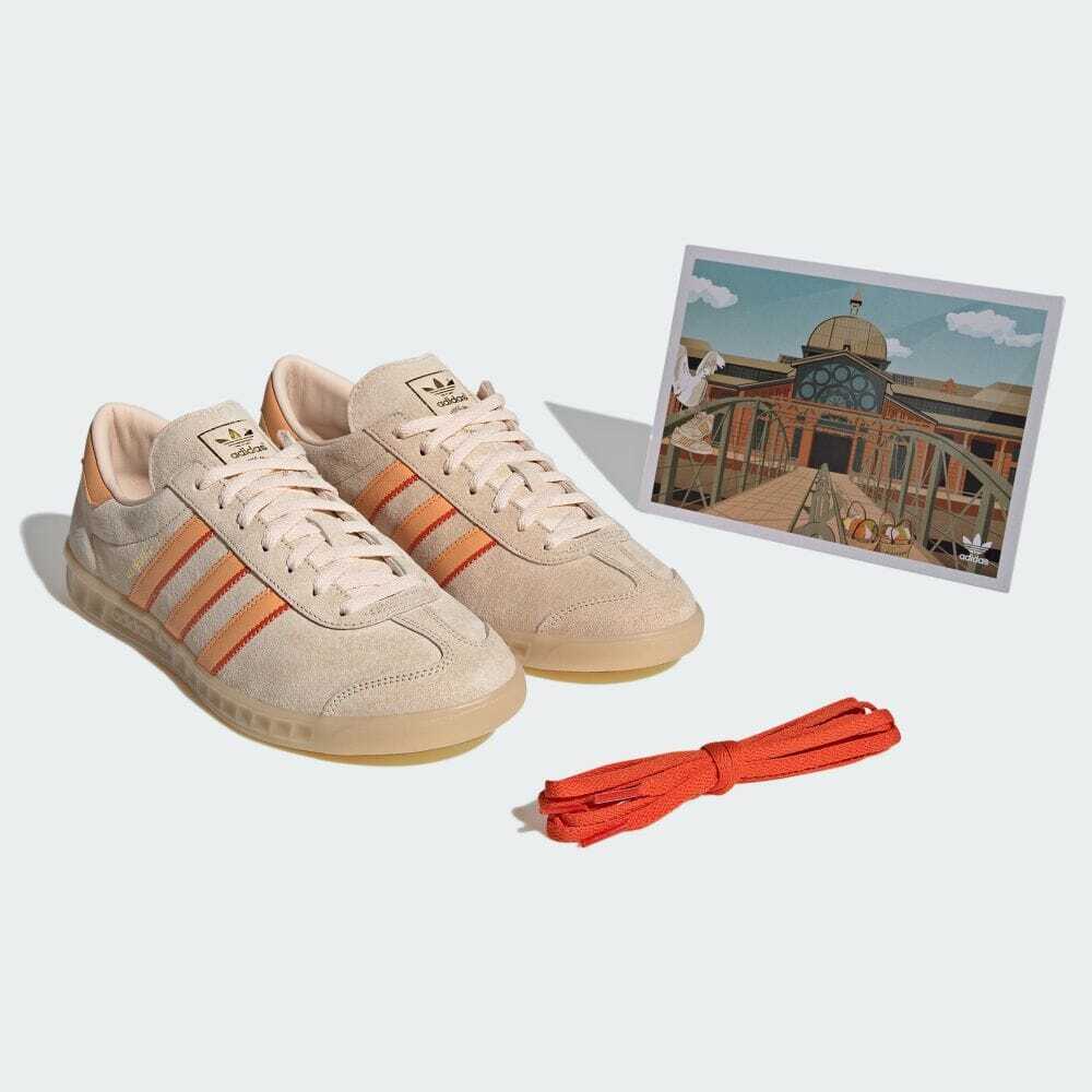 ★adidas★ Hamburg W Orange Light Green IH5460 Adidas Hamburg Shoes Original Sneakers Orange/Solar Green