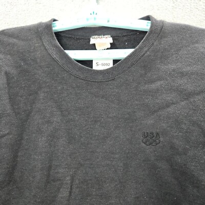 VINTAGE USA Olympics Women Sweatshirt XL Gray Logo Embroidered 90s USA
