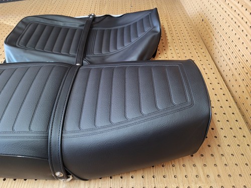 KAWASAKI KZ650 B1-B3 C1-C3 F1 SEAT COVER 1977-1980 MODEL + STRAP (k-41) - Picture 5 of 12
