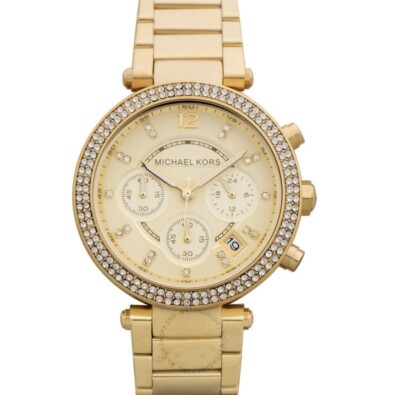 Michael Kors Parker Chronograph Champagne Dial Ladies Watch  display picture 2
