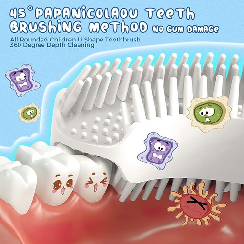 Children's Rocket U-Shaped Manual Toothbrush 360° Soft Silicone Brush Head Gift - Picture 14 of 19