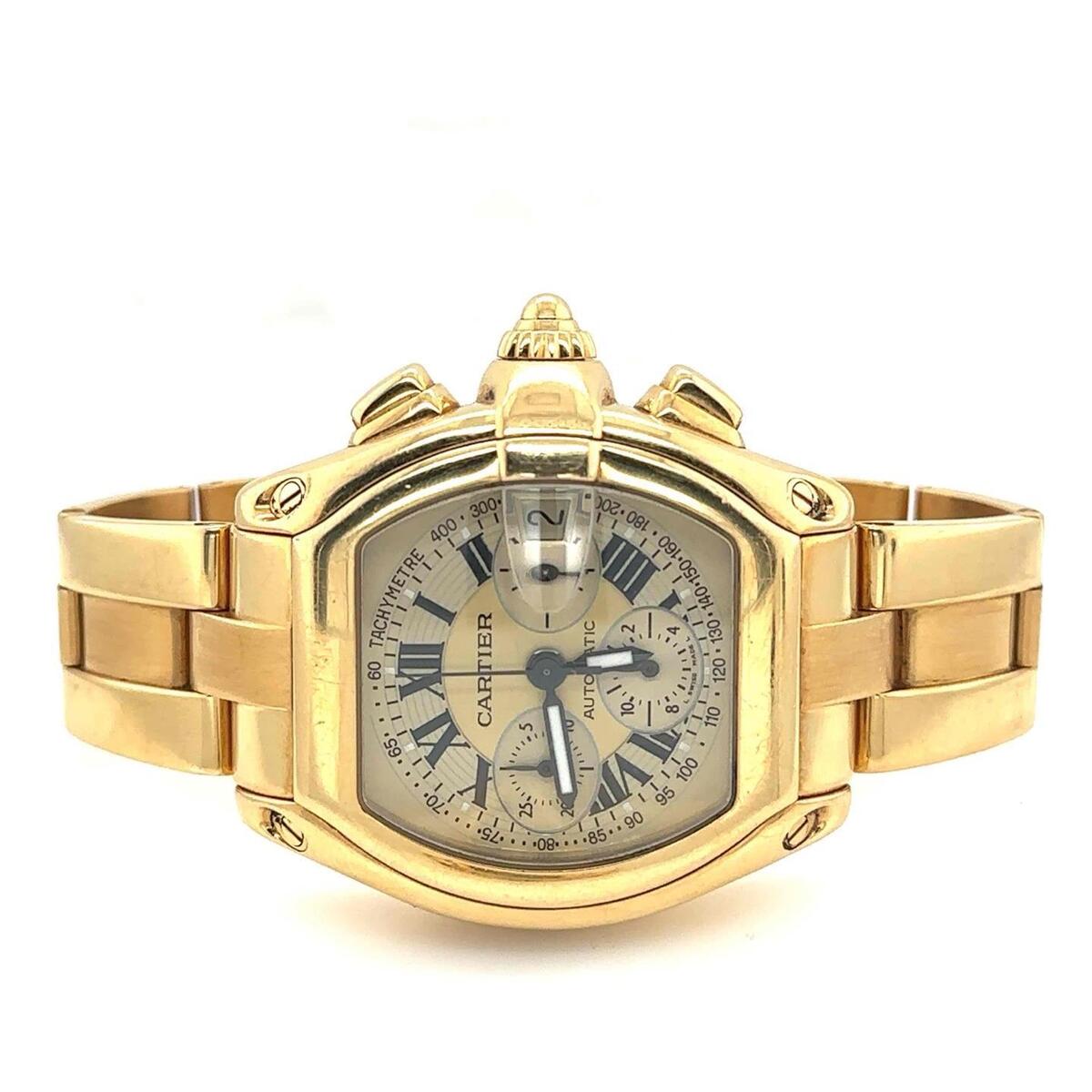 Cartier Roadster XL Chronograph Automatic 18k Yellow Gold Cartier Roadster XL Chronograph Automatic 18k Yellow Gold