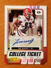 2021 Contenders Ticket Stub #299 Tre' McKitty Georgie Rookie TE Auto #'d 39/87