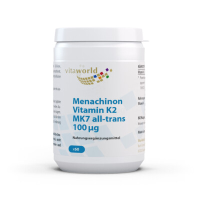 Vita World Menachinon Vitamin K2 MK7 all-trans100mcg 60 Kapseln Made in Germany