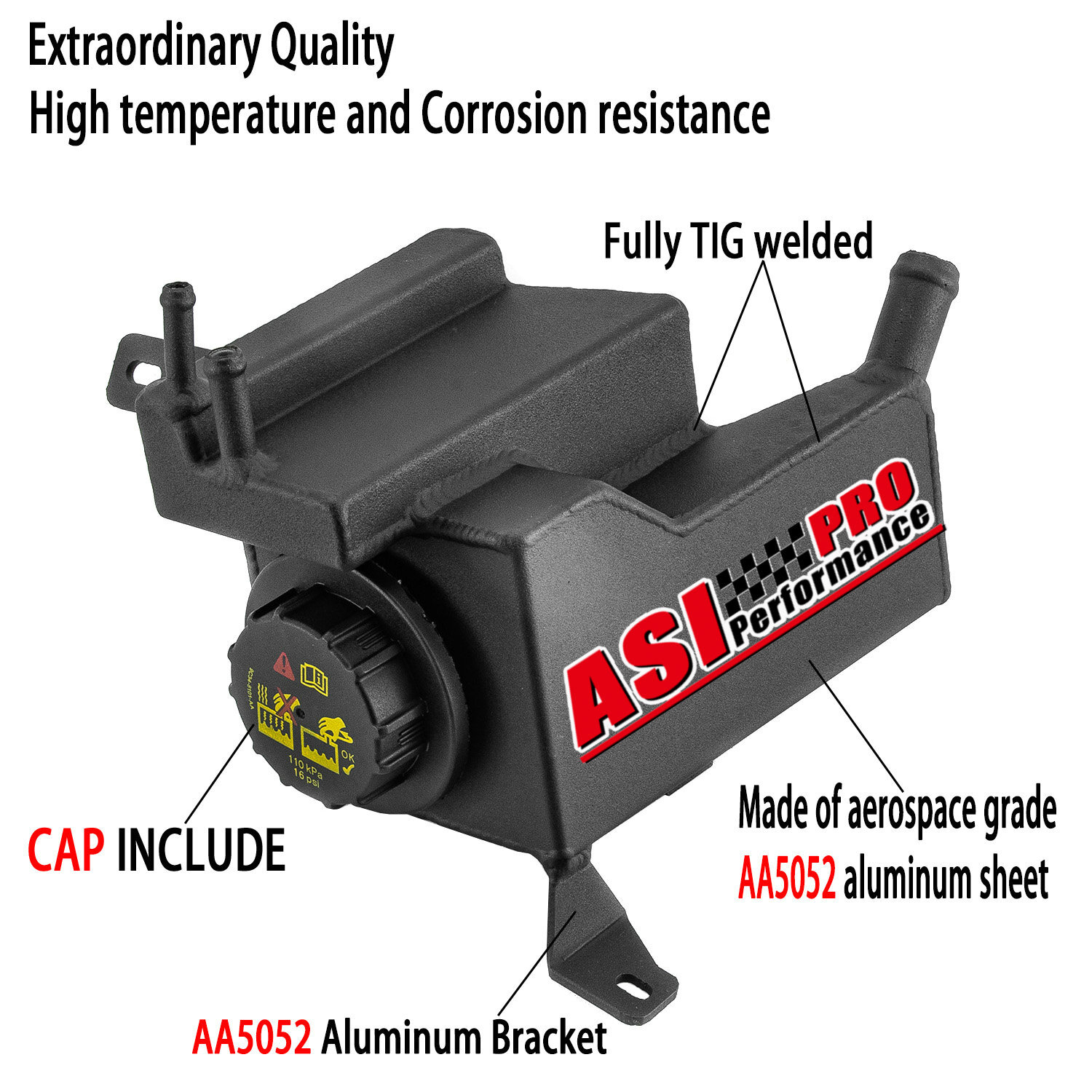 Aluminum Front Radiator Reservoir Coolant Expansion Tank fit 00-06 Ford Lincoln