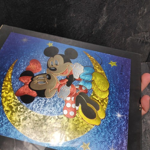 Dufex Foil Art Disney Mickey Mouse Bild Glanzbild Minnie Mouse Mond Micky Maus - Picture 2 of 7