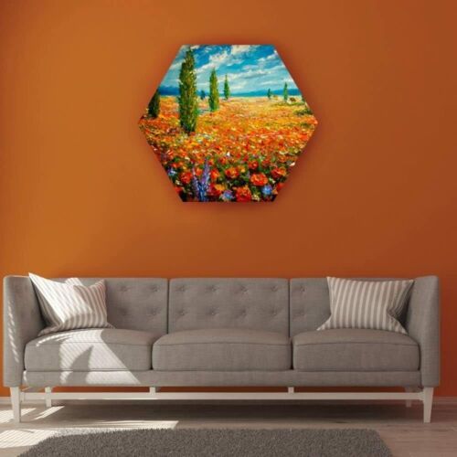 Spring Field with Cyprus Canvas Matte Finish Size 30 Cm - Picture 1 of 2