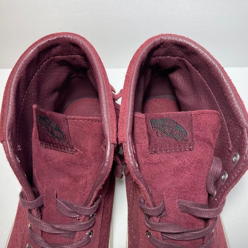 Vans Sk8-Hi Quasten Chukka Wildleder Ledersaiten Herren 8,5 Damen 10 Burgund - Bild 9 von 14