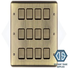 Antique Brass Screwed Switches and Sockets Full Range