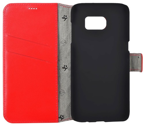 Exclusivo Book Style Funda Protectora Rombo Rojo para Samsung Galaxy S7 Edge - Imagen 2 de 8