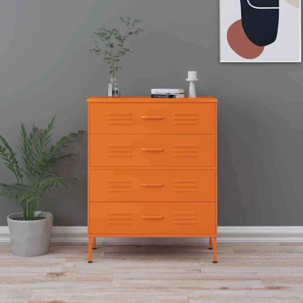 Orange chest of drawers deals
