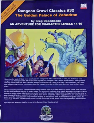 DUNGEON CRAWL CLASSICS: #32 THE GOLDEN PALACE OF ZAHADRAN GMG5031