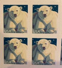 5 Polar Bear stamps...DressUp Your Mail
