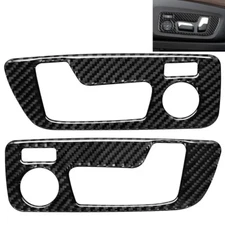 Real Carbon Fiber Seat Adjust Button Panel Cover Fits 19-25 G05 G06 G07 X5 X6 X7