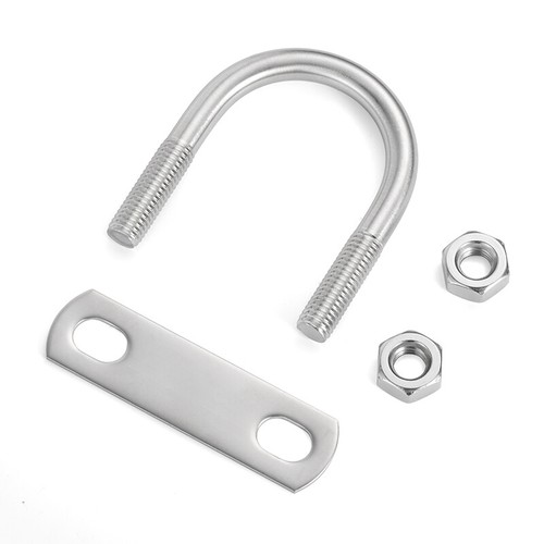 Perno en U de acero inoxidable placas y tuercas A2 M6 M8 perno en U redondo para remolque de barco - Imagen 12 de 22