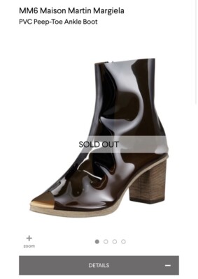 Maison Martin Margiela Paris MM6 サイズ38 Maison Martin Margiela MM6 EU 38 Women PVC Peep-toe Ankle