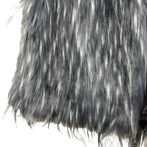 Anna & Chris Fur Vest Size Medium Faux Fur Mob Wife Gray Grey NWT - Picture 9 of 14