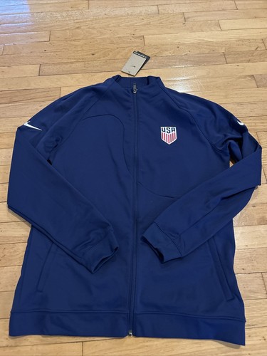 NIKE MEN'S USA ACADEMY PRO JACKET LOYAL BLUE/WHITE Sz L DH4752 Soccer Training - 第 1/10 張圖片