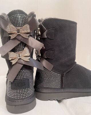 Ugg Boots Size 8 women (rhinestone Is Handmade On Boots)