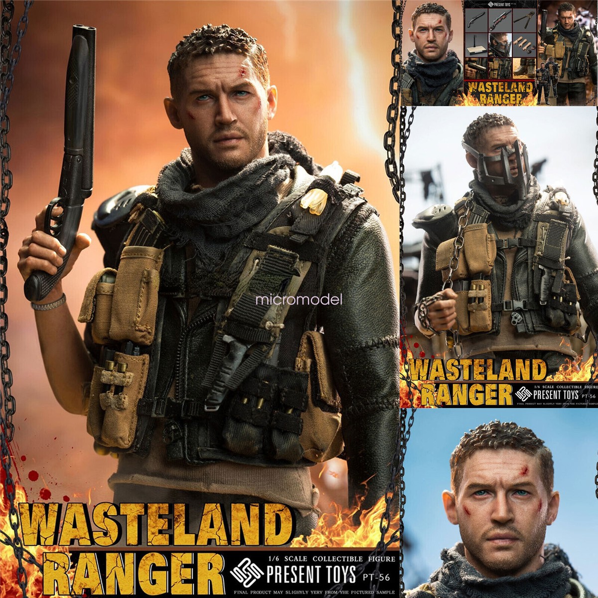 Pre! PRESENT TOYS PT-sp56 Mad Max 4 Tom Hardy Male Action Figure