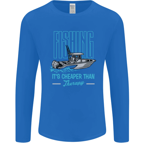 Fischen Sein Cheaper Than Therapie Fischer Herren Langarm T-Shirt - Bild 3 von 31