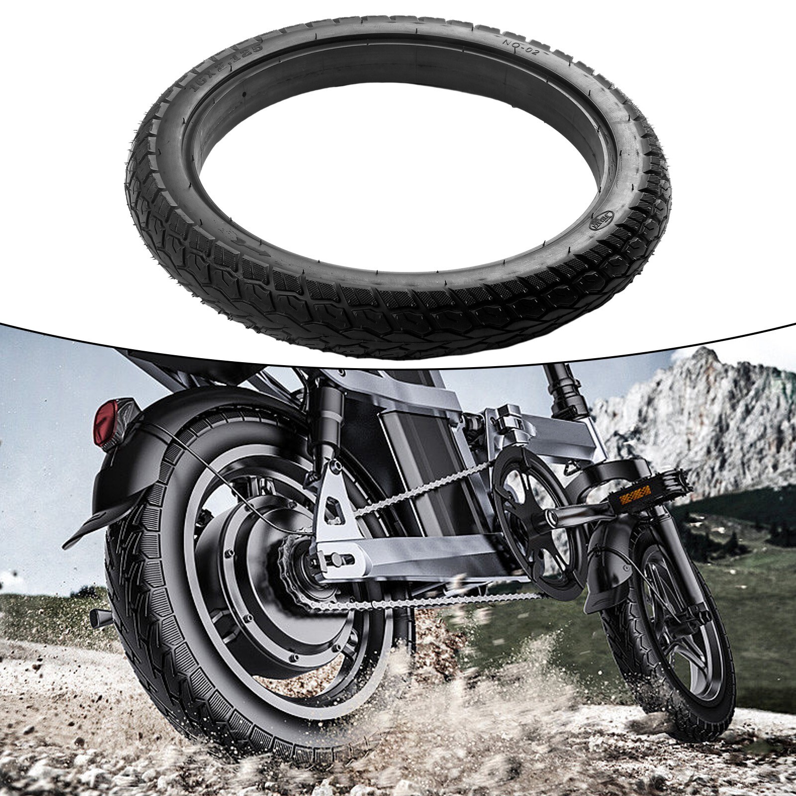 High Quality Tire 16 Inch Black For E Bikes Solid Tire 16*2.125(57-305) - Picture 13 of 21