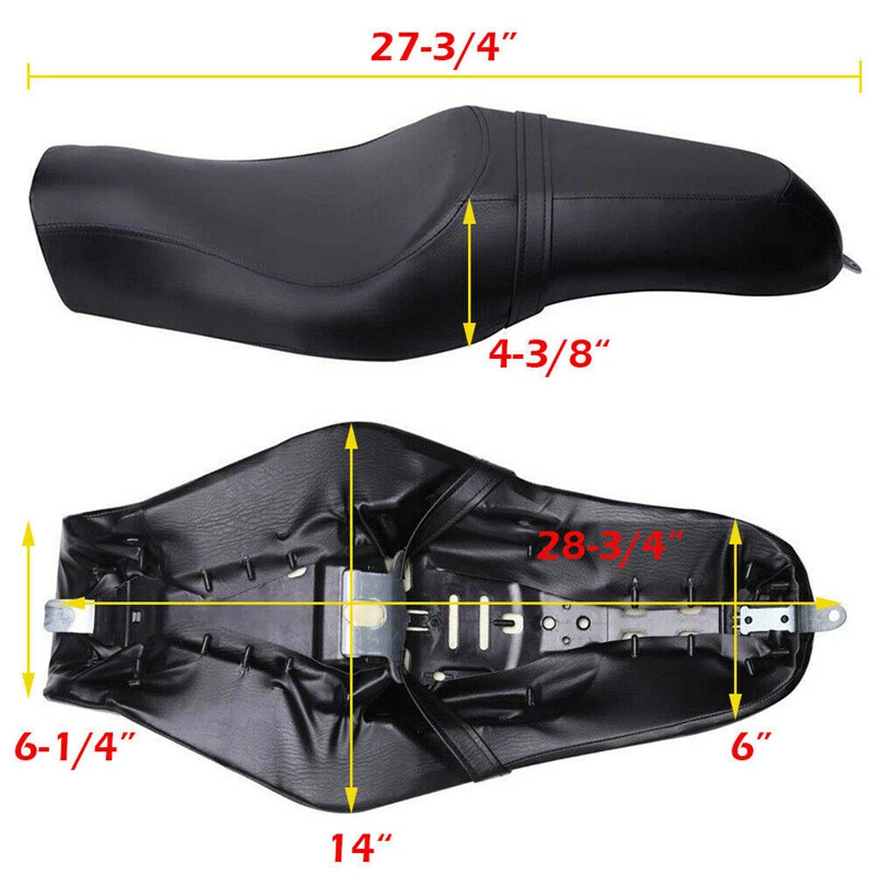 Asiento de pasajero de conductor dos asientos para Harley Davidson Sportster 883L XL883L Foto 2 de 4