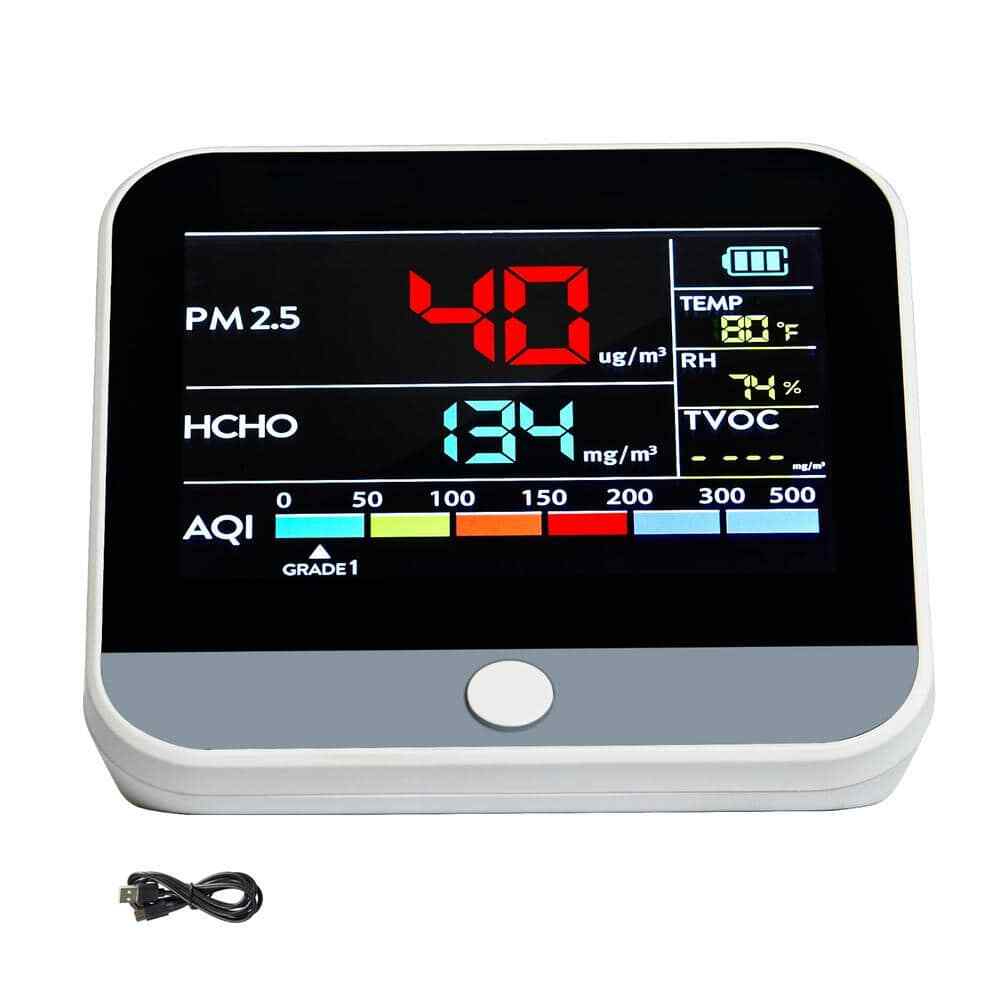 SKYSHALO Mini Air Quality Monitor 8-IN-1 PM2.5 PM10 PM1.0 w/AQI